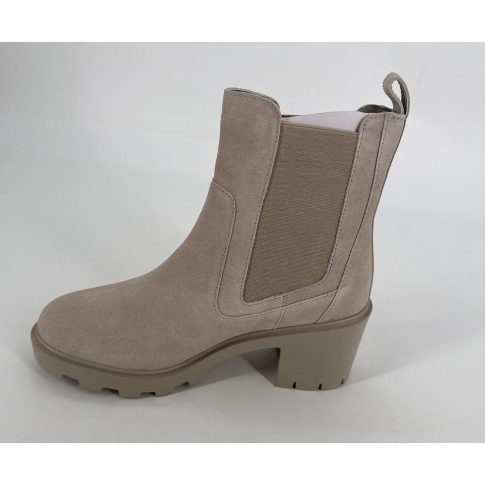 Lisa Vicky Womens Boot Jolt Chelsea Beige Split Suede Size 9.5 - Picture 3 of 10